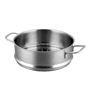 Pot à vapeur en acier inoxydable pour batterie de cuisine de style européen